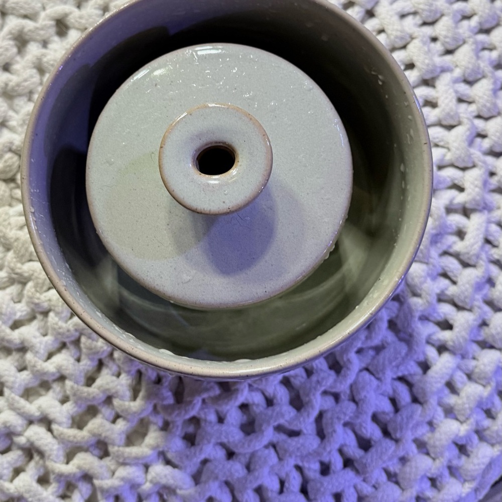 Elegant Gray Ceramic plant watering bell.